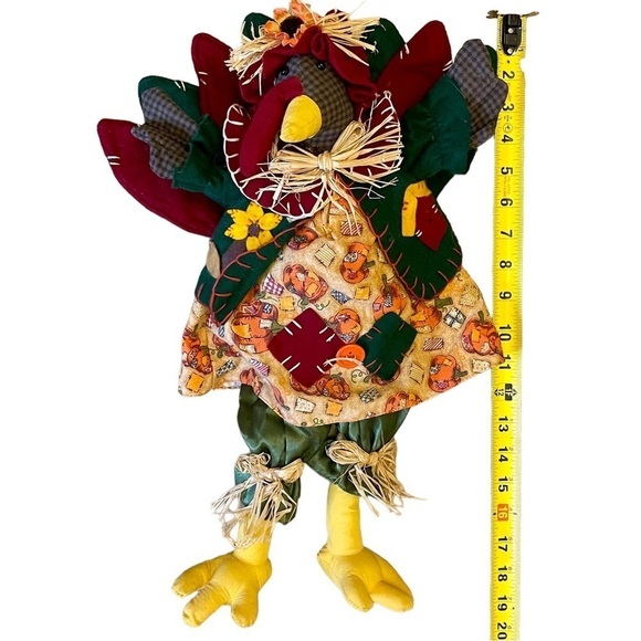 Decorative Turkey Shelf Sitter Fall Thanksgiving Contemporary Folk Art - Picture 8 of 9